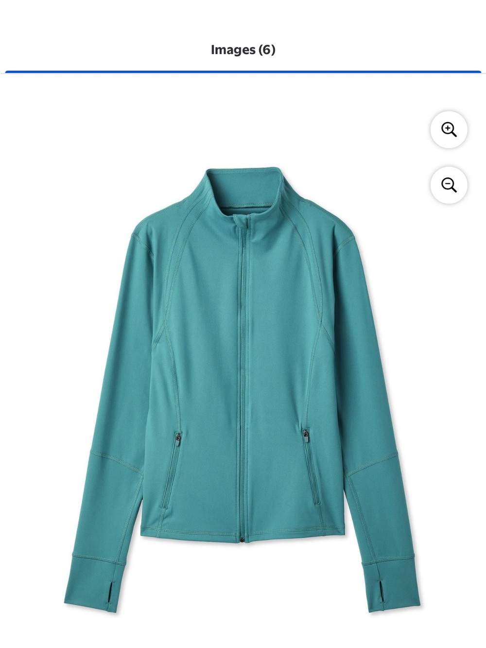 Athletic Works Womens Full Zip Jacket Lightweight Teal Full-Zip Jacket Small